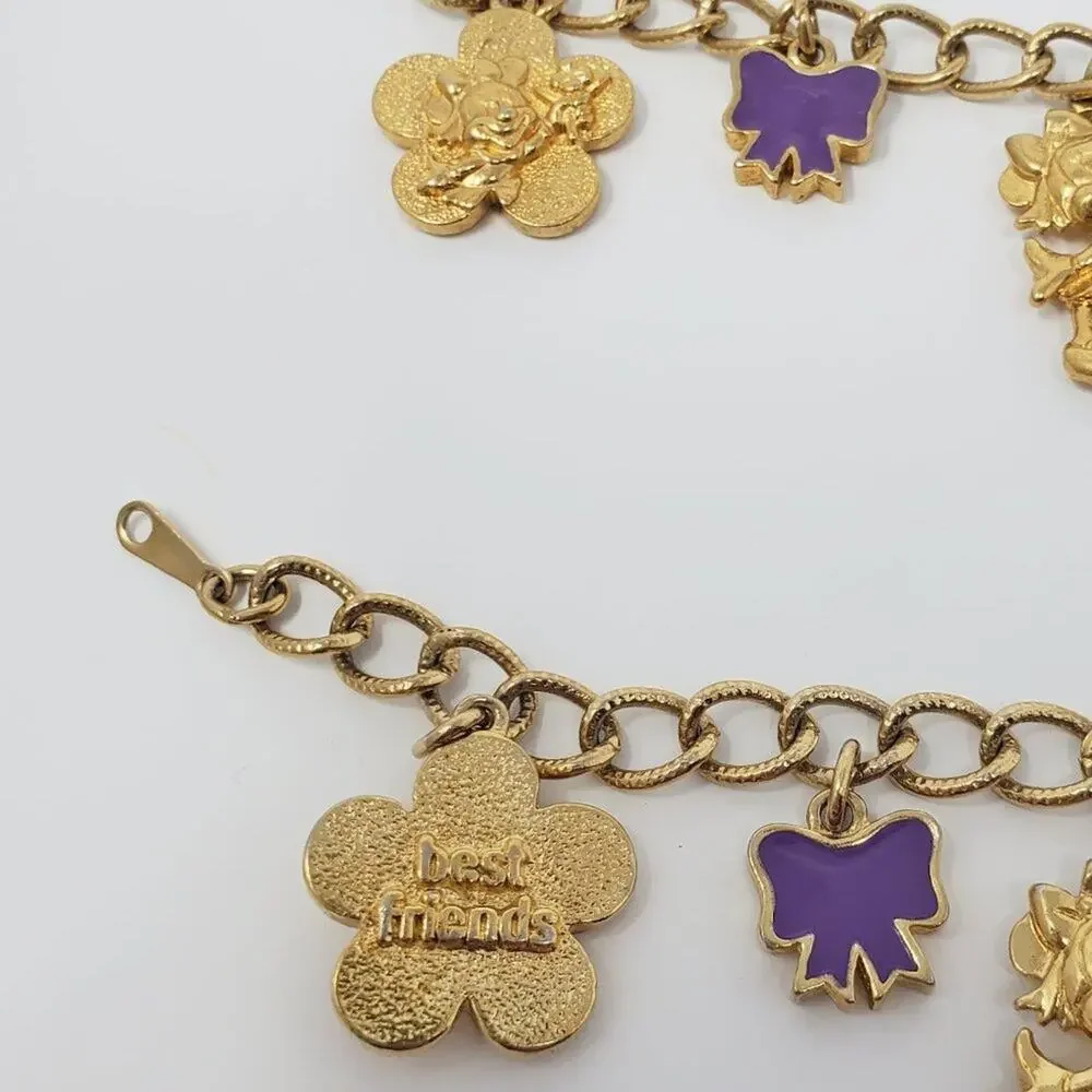 Disney Minnie Mouse Best Friend Charm Bracelet Set Vintage
